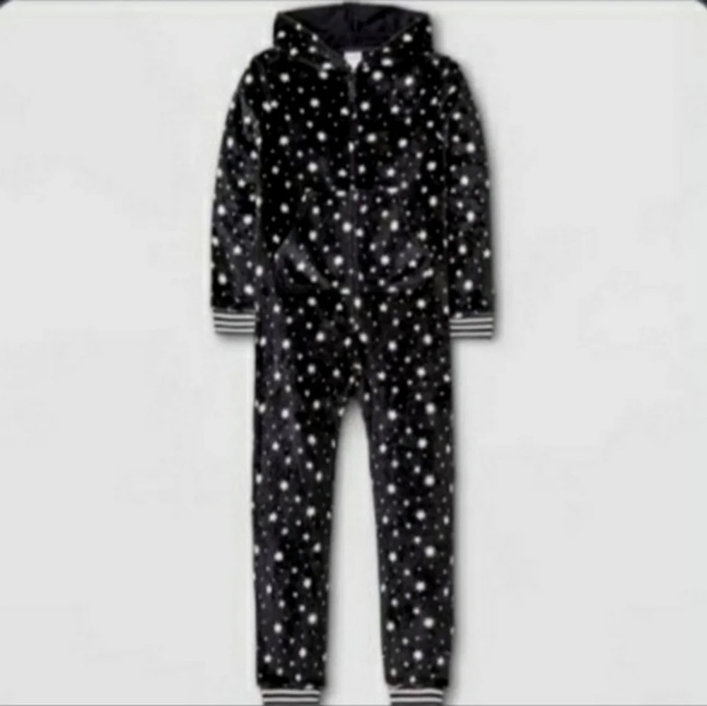 Target Art Class Girls Zip Up Hooded  Pajamas‎ Star Pattern PJS Size Small 6/6X